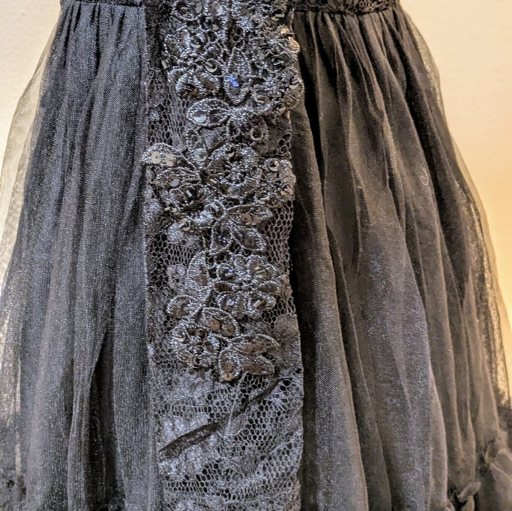 BEA-Z Gothic Black Lace & Tulle Dress - Size XS - Picture 6 of 12
